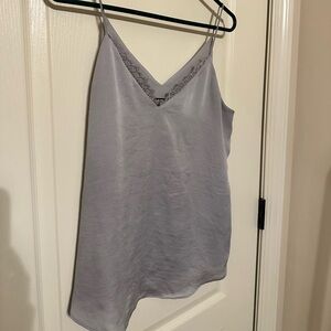 Express Light Gray Lace Trim Cami